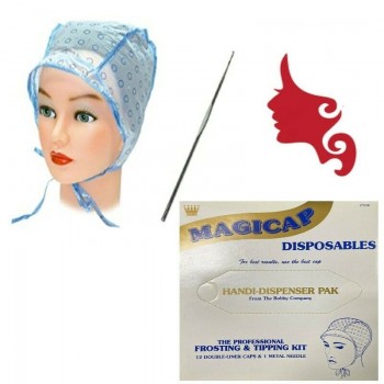 Cuffia Méches Monouso Magicap 12 pz Calotta Doppio Strato Anti-Macchia