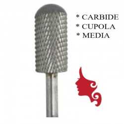 Punta per fresa unghie in CARBIDE grana MEDIA Cupola