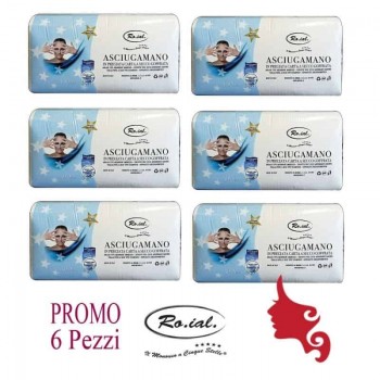 Asciugamani CARTA A SECCO 45X85 PROMO 6 pz conf. 100 pz 5 Stelle Roial