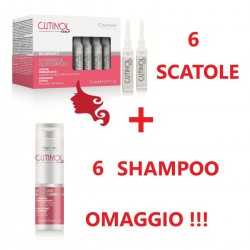 CUTINOL SCULP NO GRAVITY 6 Fiale + 6 Shampoo PROMO Oyster