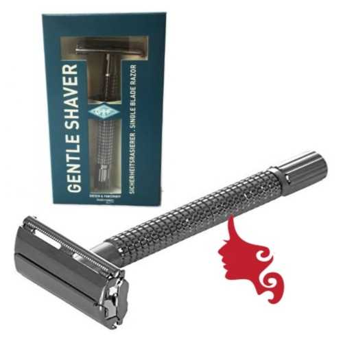 G&F BE GENTLE SHAVER Rasoio Barba Cromato Canna di Fucile