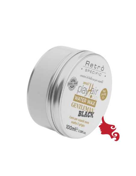 GENTLEMAN BLACK Wax Cera per capelli Nera 100 ml Retrò.