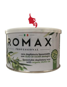 Ceretta Depilatoria OLIO DI OLIVA BIO Vaso Romax 400 ml