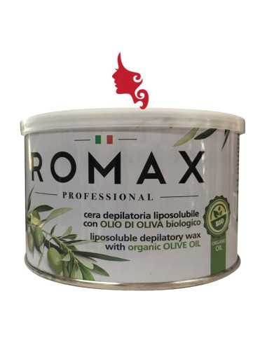 Ceretta Depilatoria OLIO DI OLIVA BIO Vaso Romax 400 ml