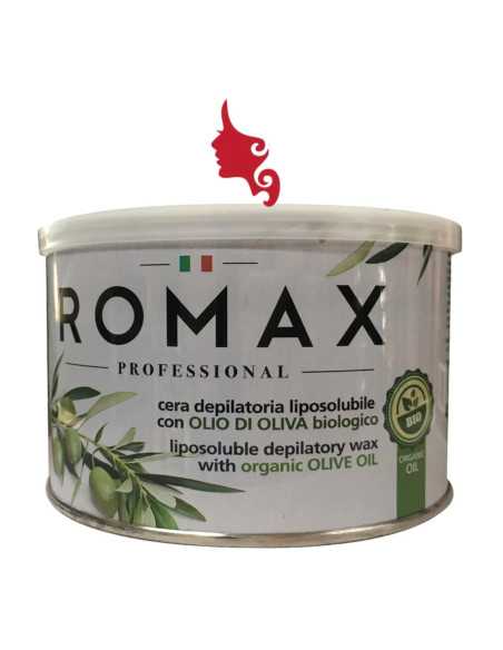Ceretta Depilatoria OLIO DI OLIVA BIO Vaso Romax 400 ml