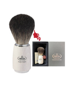 Pennello Barba Omega 6711 Tasso Nero Manico Legno Frassino