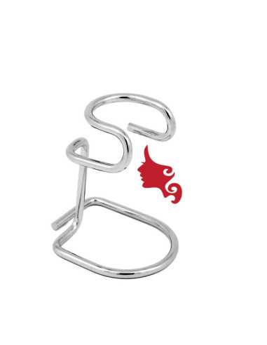 Supporto Pennello Barba Cromo Omega in Acciaio