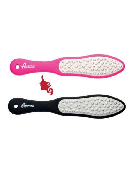 AURORE Raspa piedi manico in plastica doppia grana in acciaio Professionale