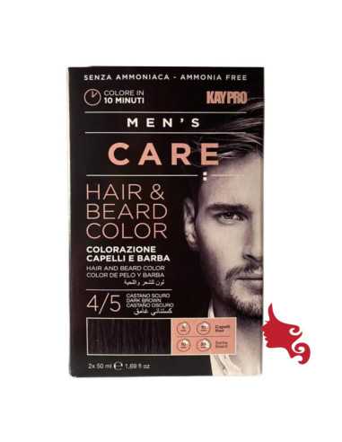 MEN'S CARE Colorazione Capelli e Barba 2x50 ml Kay Pro COLORE 4/5
