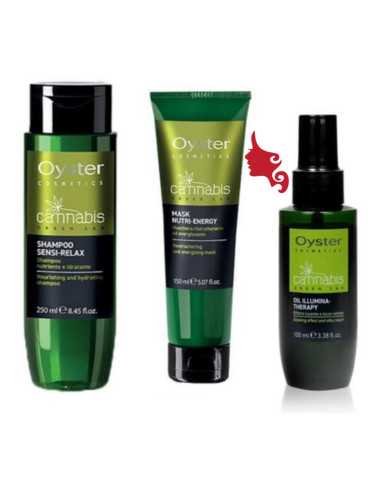 CANNABIS Green Lab KIT Prova Shampoo - Mask - Oil 3 pezzi Oyster