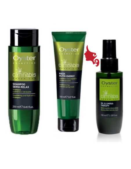 CANNABIS Green Lab KIT Prova Shampoo - Mask - Oil 3 pezzi Oyster