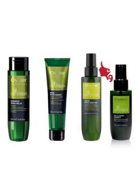 CANNABIS Green Lab KIT Prova Shampoo - Mask - Serum - Oil 4 pezzi Oyster