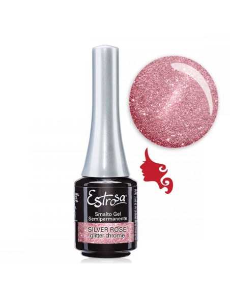 7893 SILVER ROSE glitter chrome