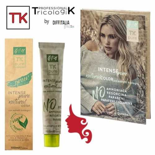 TK PURE Intense Pure Natural Color VEGAN 100 - 60 ml Retrò Senza Ammoniaca Diffitalia (TK PURE Tintura VEGAN: 7.44 Biondo Rame Intenso 100 ml)